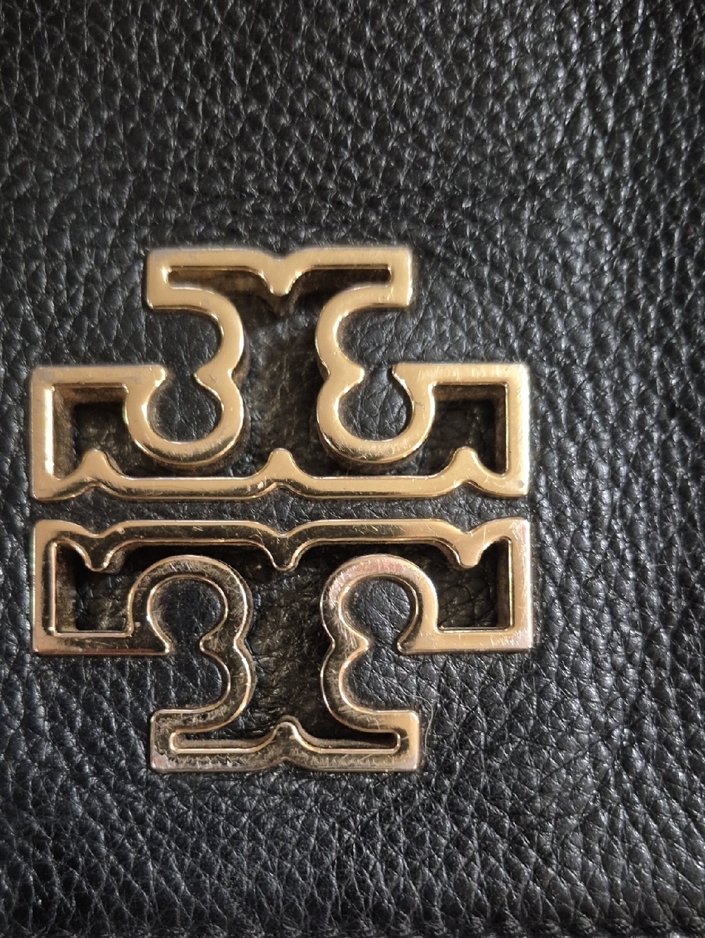 Tory Burch Black Pebbled Leather Crossbody with Gold Logo - Picture 9 of 9